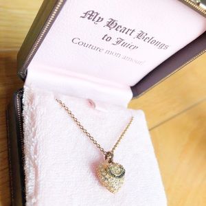 Authentic Crystal Pave Heart Necklace